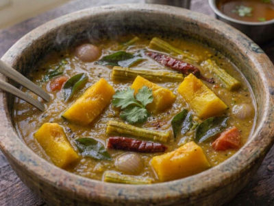 Yellow Pumpkin Sambhar - Mains dish from EZGatherr catering menu