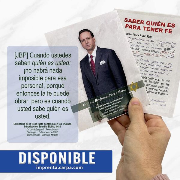 Díptico: Saber quién es para tener fe