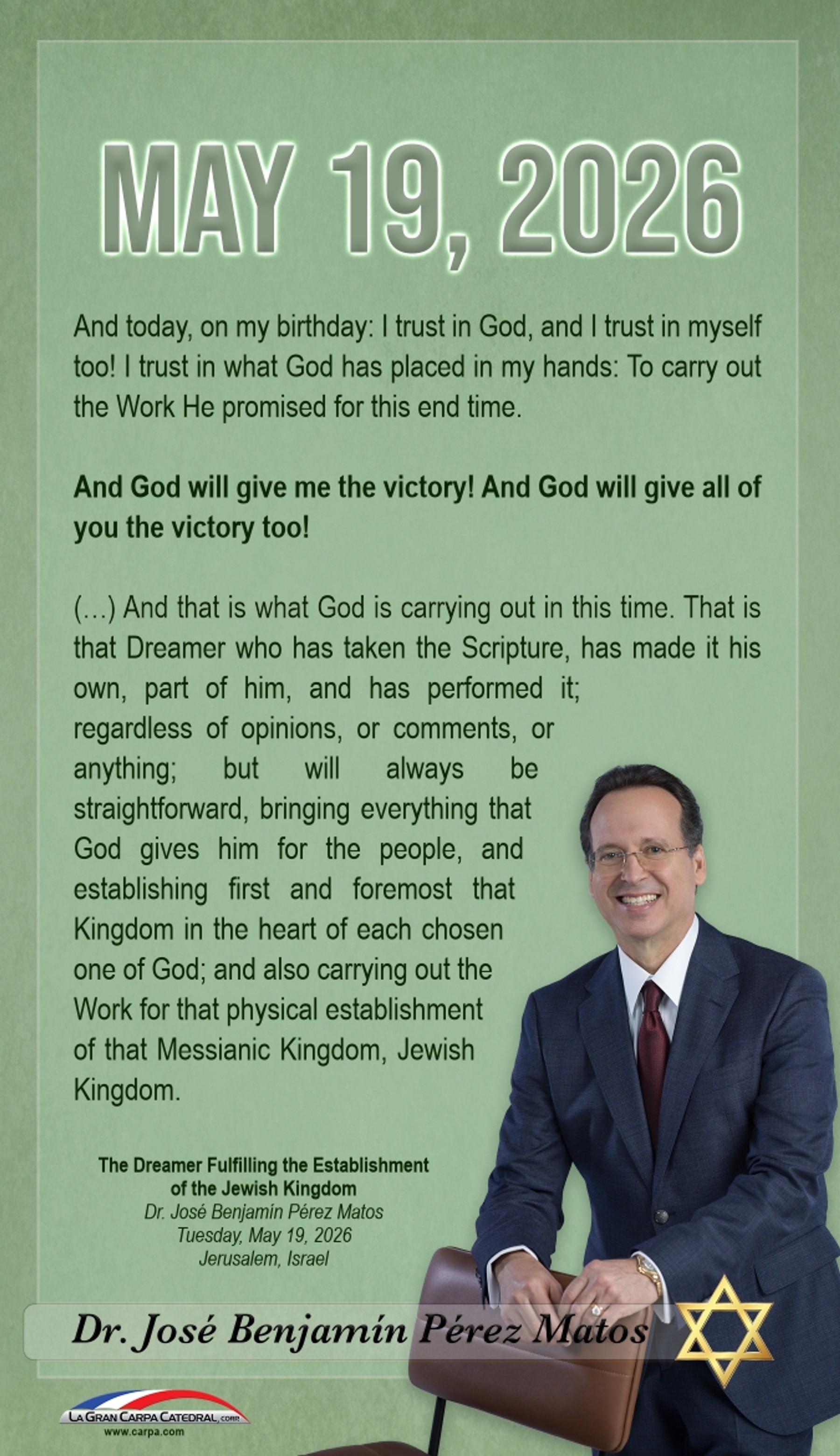 Bookmark: The Dreamer Fulfilling the Establishment of the Jewish Kingdom 1
