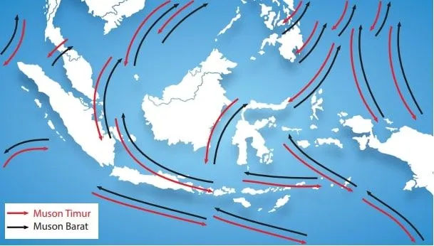 Ilustrasi dampak angin kencang akibat Monsun Australia