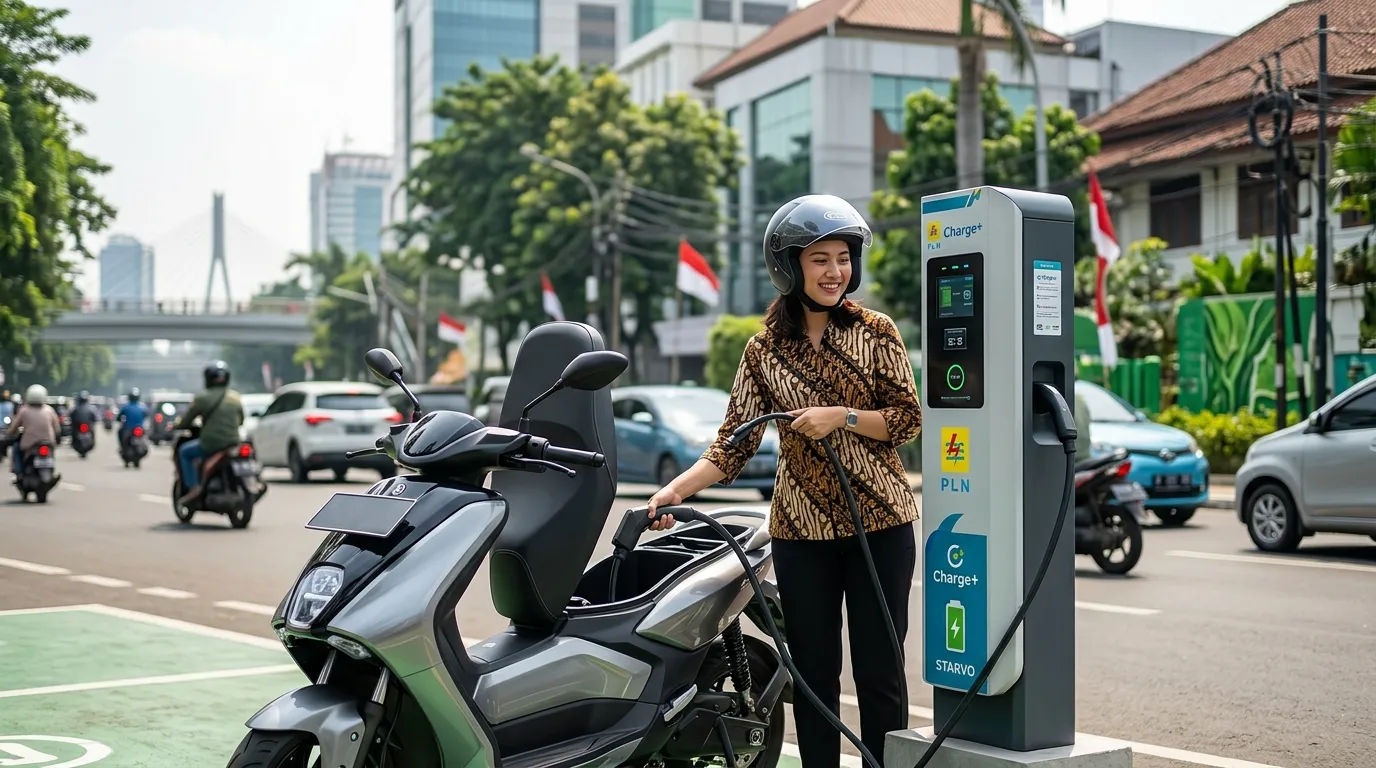 Penyediaan infrastruktur pengisian daya listrik untuk kendaraan roda dua di Indonesia