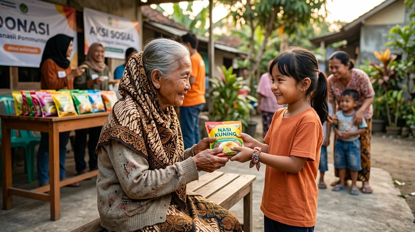 Anak belajar empati melalui kegiatan berbagi kepada sesama