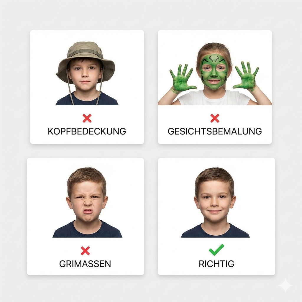Beispiel für ein geeignetes Kindergesicht-Foto