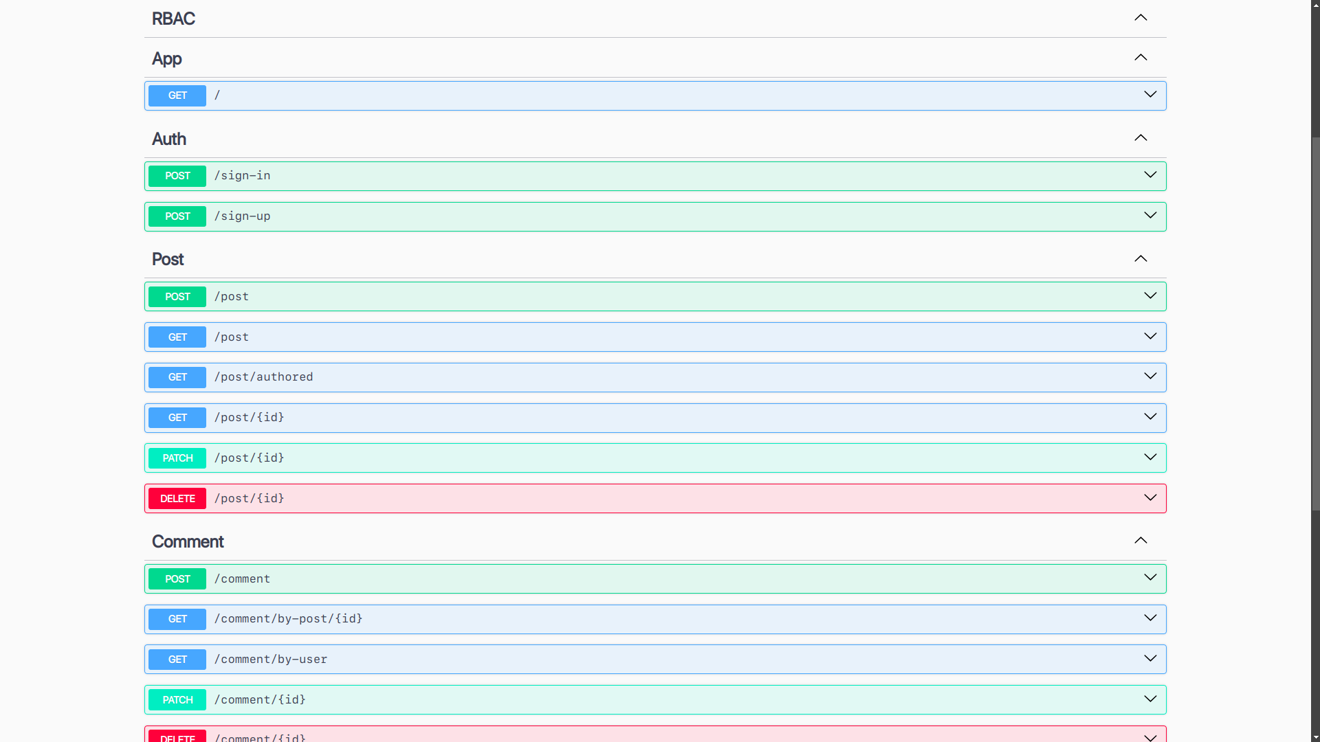 RBAC + ABAC Post Management System