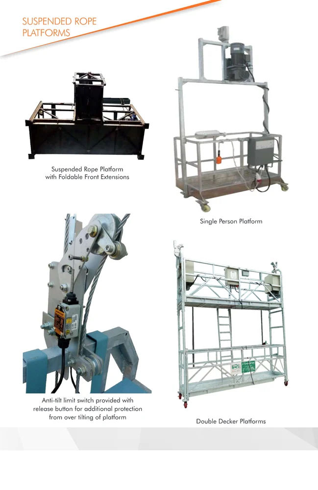SRP 800 Suspended Rope Platform 200m Height | IRI Standard Platform ...