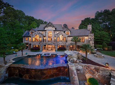 Iconic Waterfront European Manor on Lake Norman – Former Home of NASCAR’s Martin Truex Jr.