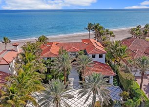 Direct Oceanfront Estate in Prestigious Jupiter Inlet Colony