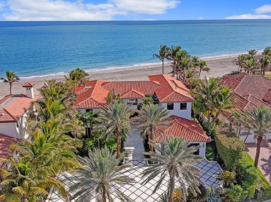 Direct Oceanfront Estate in Prestigious Jupiter Inlet Colony