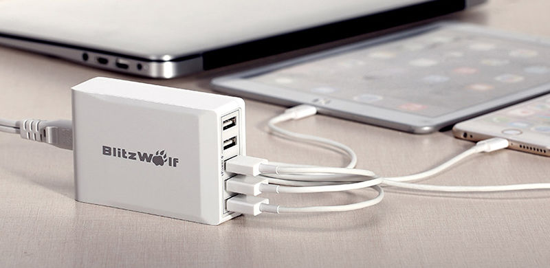 BlitzWolf 40W Smart зарядно с 5 порта