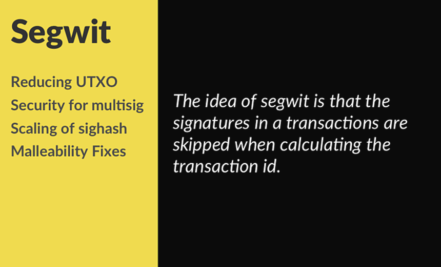 What is Bitcoin Segregated Witness aka segwit