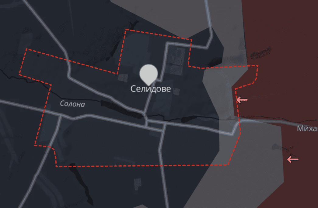 Селидове на мапі. Фото: DeepState
