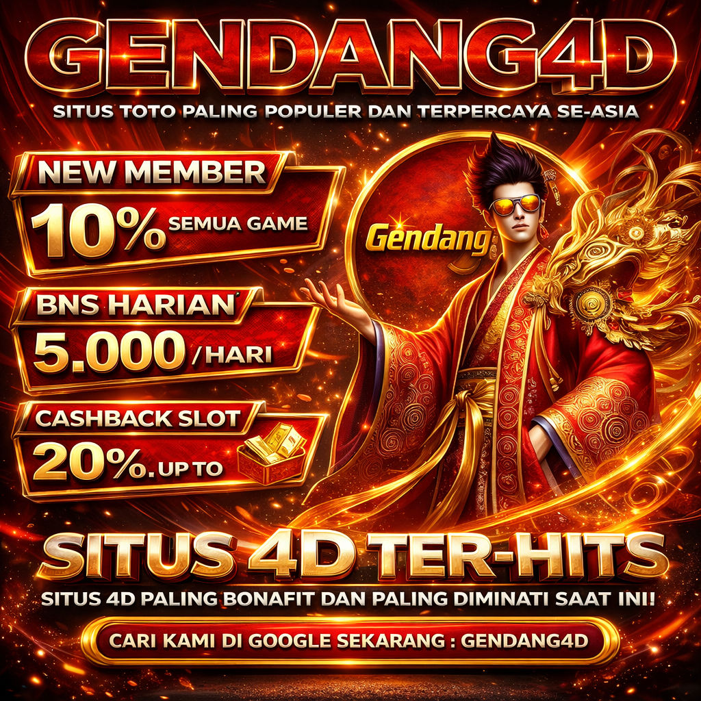 GENDANG4D | Situs 4D Resmi Terpercaya dengan Sistem Aman & Stabil image 1