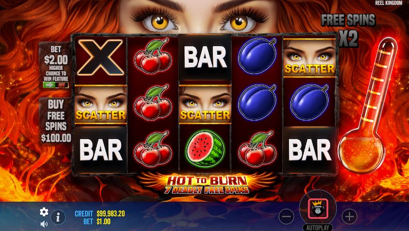 hot to burn 7 deadly sins free spins slot game scatter symbol redhead woman