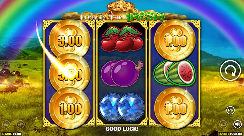 Luck o'the irish cash strike rapid fire jackpot blueprint gaming fruit machine slot game gold coins cash collect