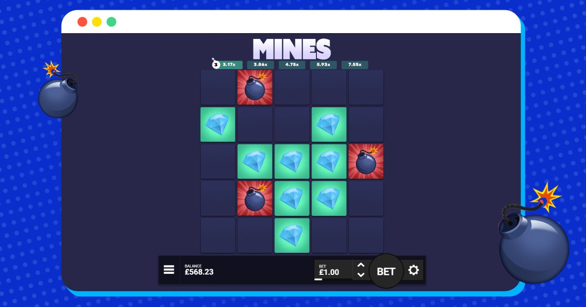 Play Mines, 94% RTP