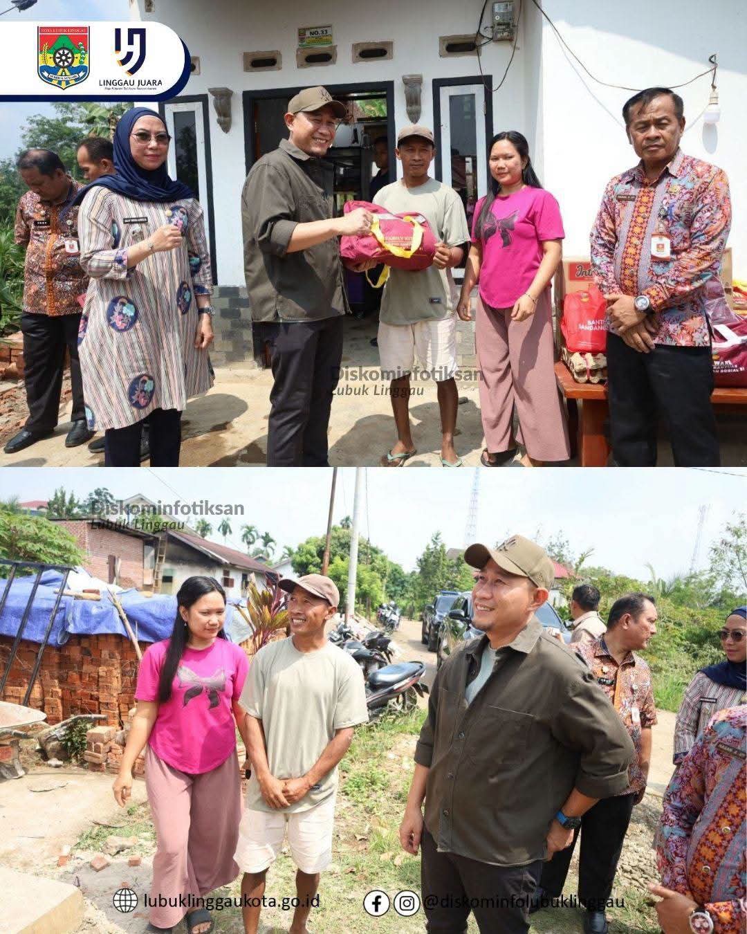 Wali Kota Serahkan Bantuan kepada Korban Angin Puting Beliung