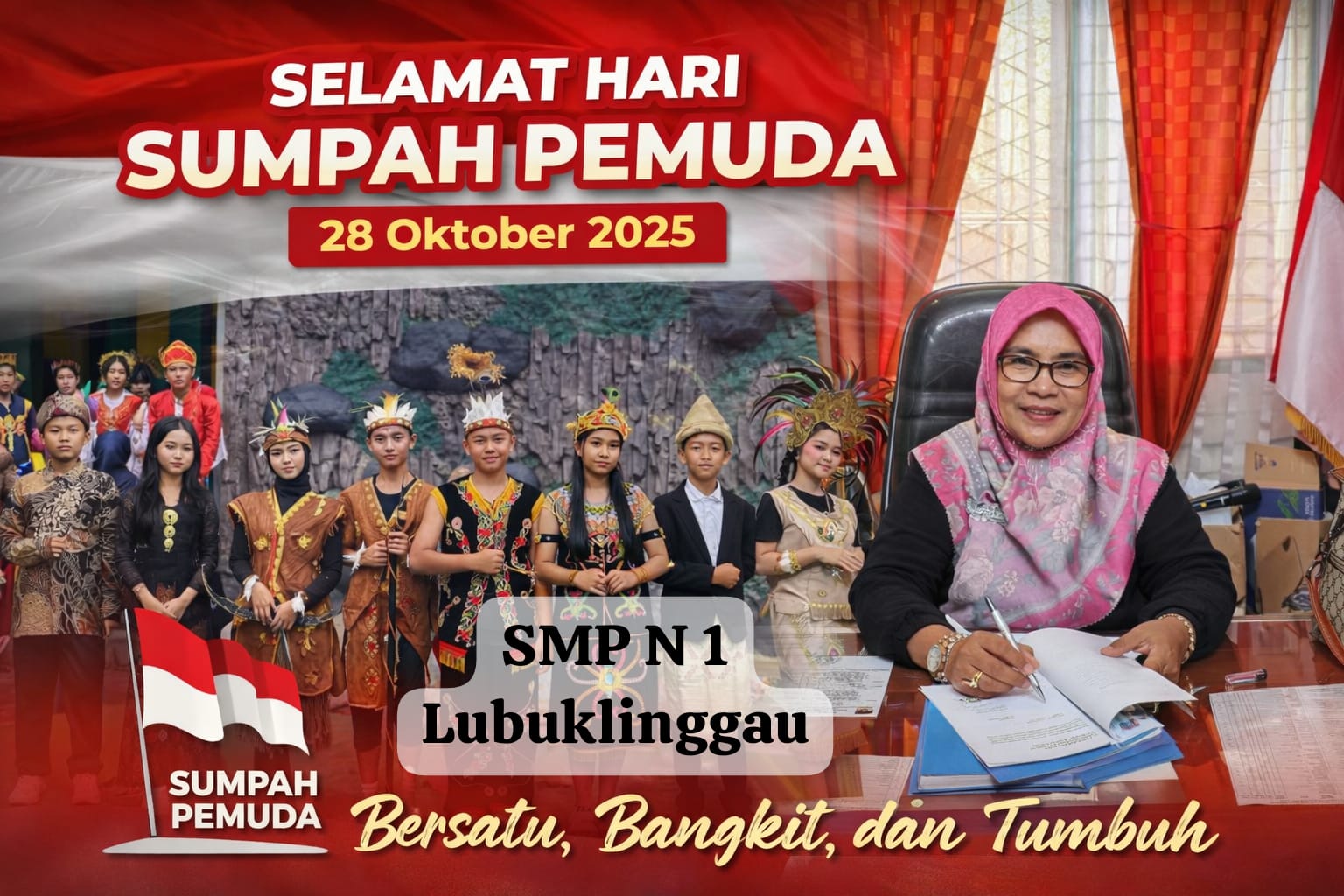 Ucapan Selamat Hari Sumpah 2025 Pemuda SMP Negeri 1 Kota Lubuklinggau 