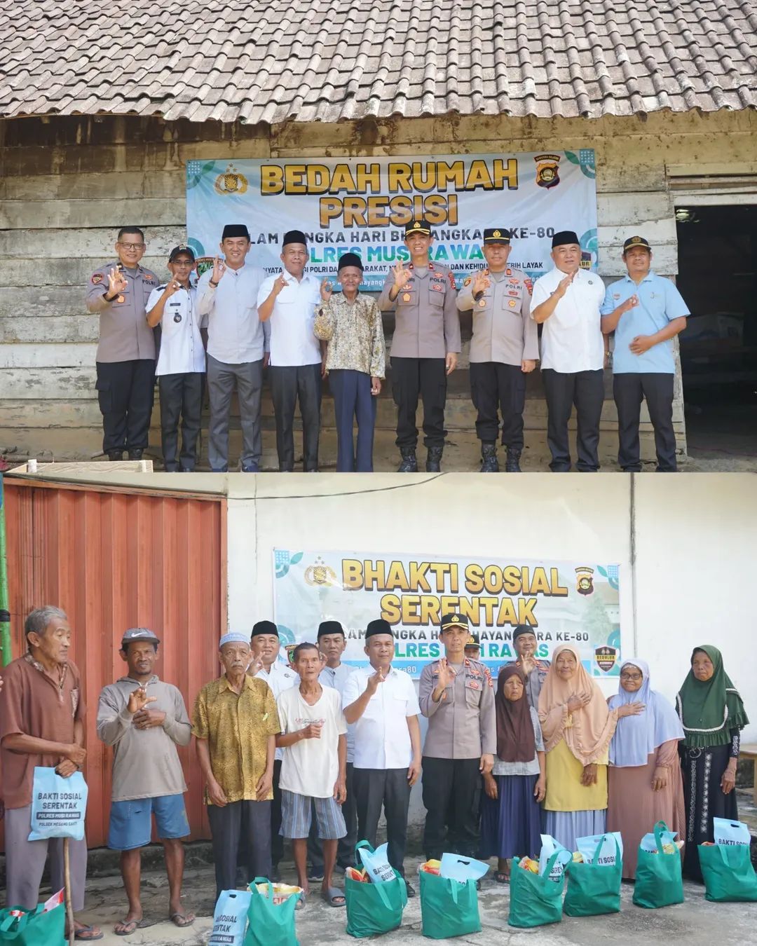 Wabup Hadiri Peletakan Batu Pertama Program Bedah Rumah Polres Musi Rawas