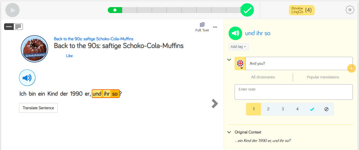 Learn German online with LingQ
