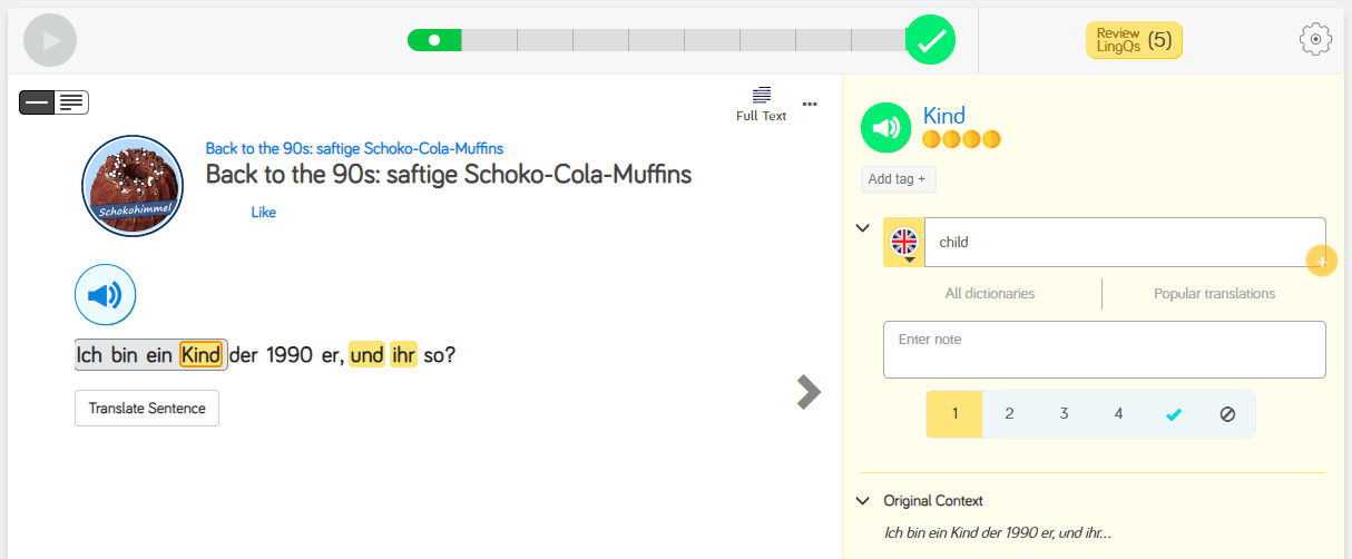 Learn German on LingQ