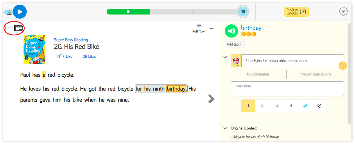  Aprende inglés online @ LingQ