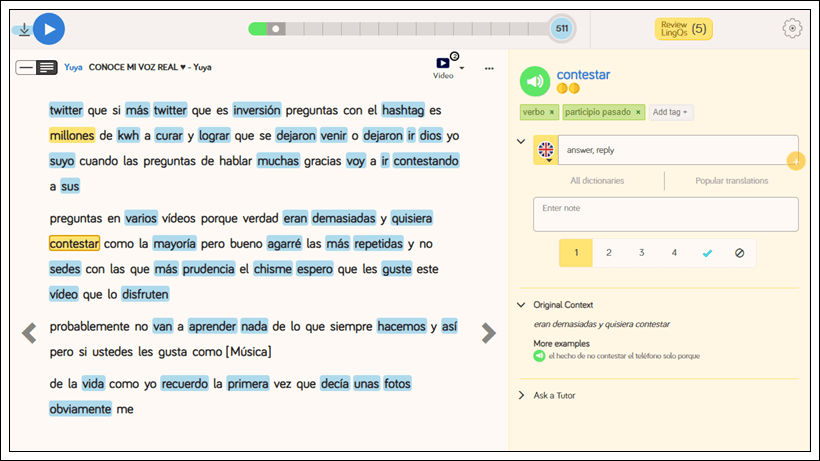 Learn Spanish online at LingQ