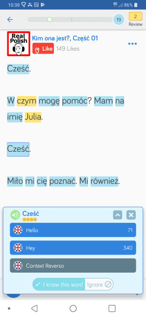 Learn Polish on the LingQ Mobile app