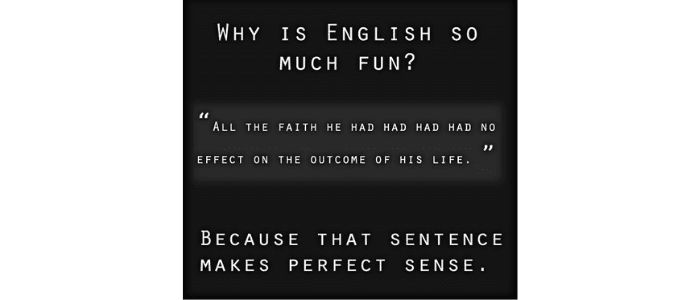 Why is English so much fun?