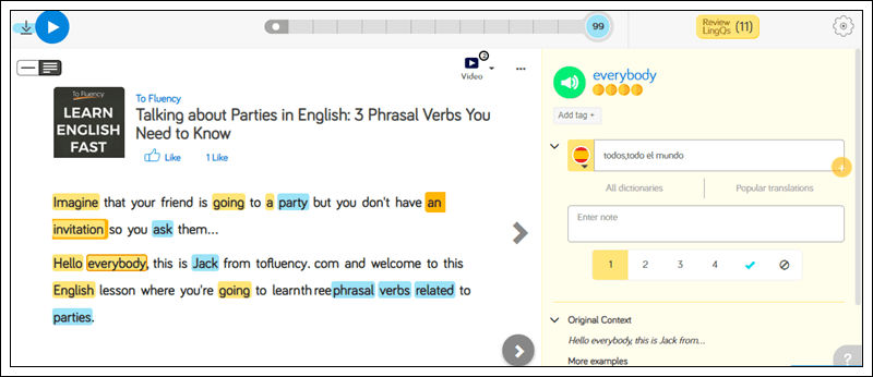 Learn English online at LingQ