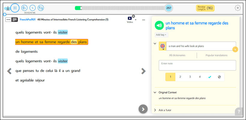 Learn French online at LingQ