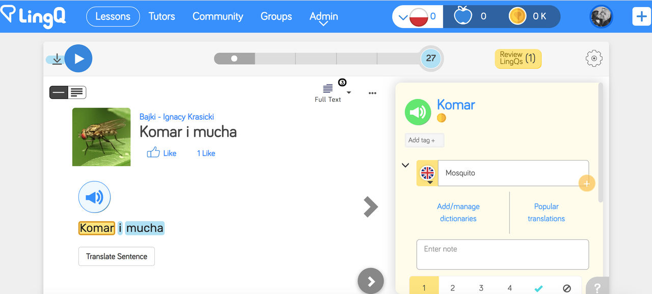 Learn Polish on LingQ with audiobooks