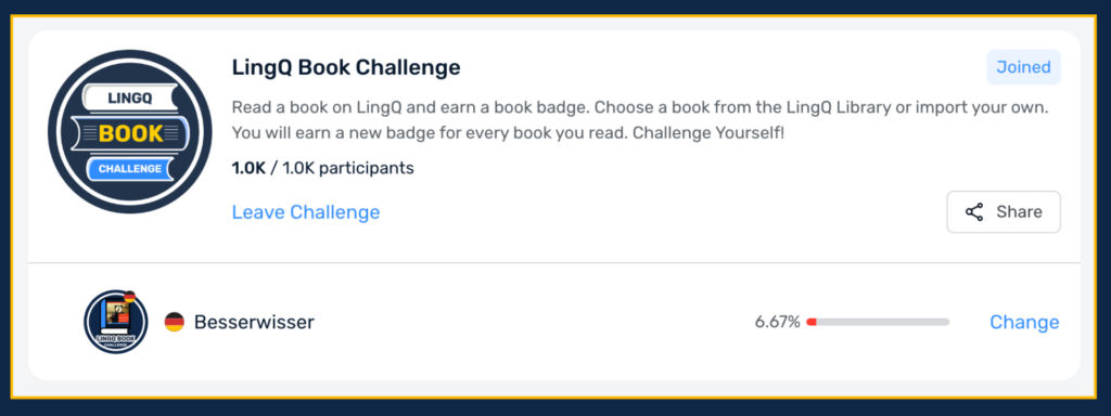 See your progress as you read through your book on LingQ.