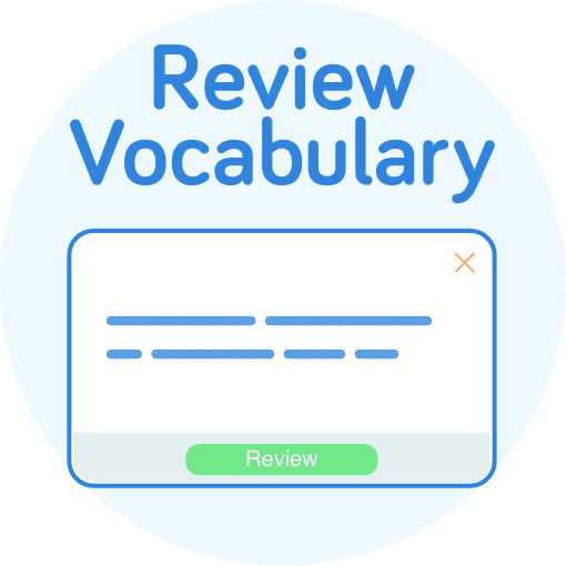 Reviewing Vocabulary in Lessons and on The Vocabulary Page