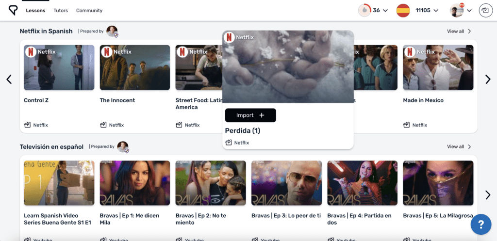 language learning content