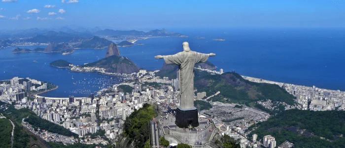 Christ the Redeemer statue in Rio de Janeiro, Brazil.