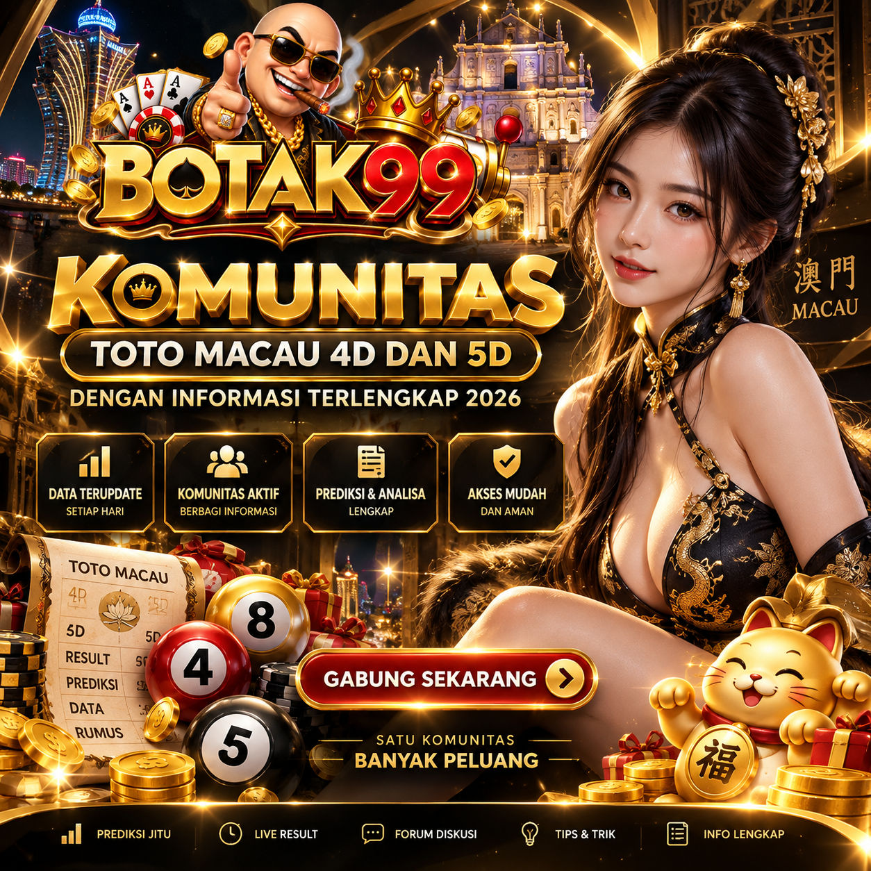 BOTAK99 | Komunitas Toto Macau 4D dan 5D dengan Informasi Terlengkap 2026