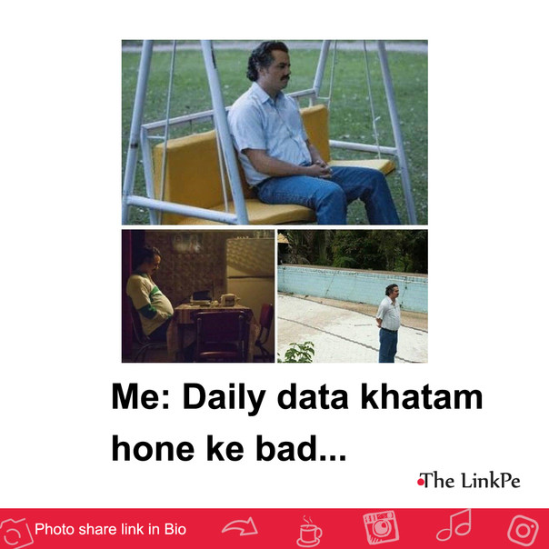 Me: Daily data khatam hone ke bad...