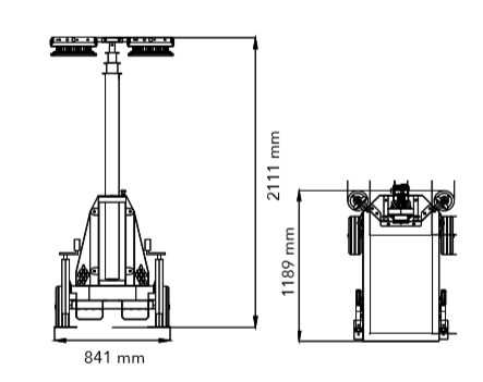 ITALTOWER PEGASO 4X 160 W RASVJETNI TORANJ/AGREGAT slika