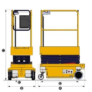 VERTIKALNA RADNA PLATFORMA 4,5 mt slika