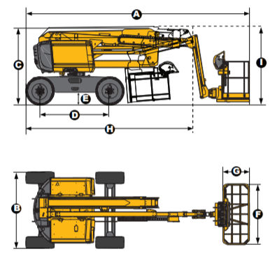 HAULOTTE ZGLOBNA DIESEL PLATFORMA 16 mt