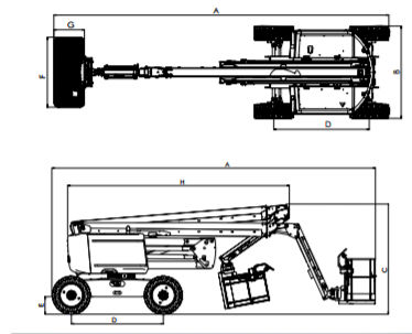 HAULOTTE ZGLOBNA DIESEL PLATFORMA 20 mt
