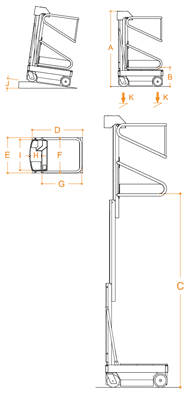 FARAONE ELEVAH 50 MOVE lagana radna platforma 5.1 mt radne visina