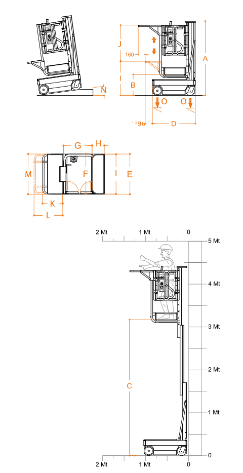 FARAONE ELEVAH 50 MOVE PICKING lagana radna platforma 5 mt radne visina slika