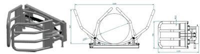 Hvataljke za bale PRO s dva cilindra- D105 (podiznost 1 tona)