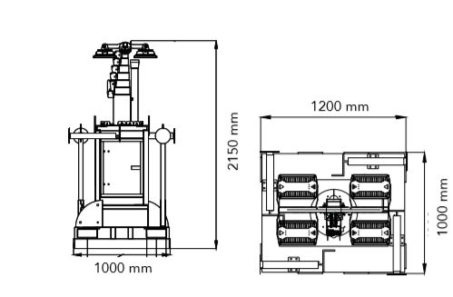 Svijetleći toranj BASETOWER PRO 01 Multiled,  H   slika