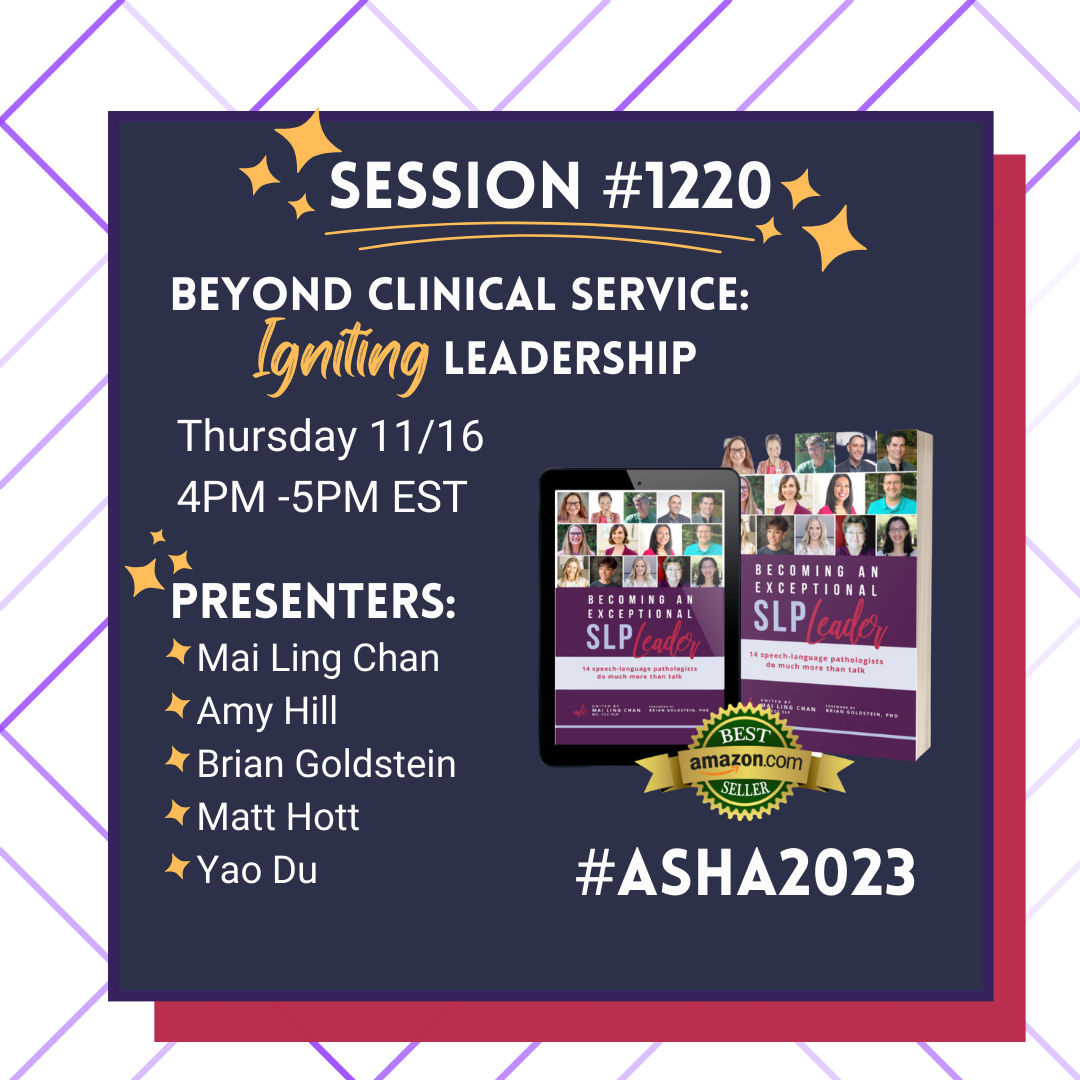 Are you going to ASHA in Boston this week?

Come to our panel prezzie and find out how to merge your SLP career with your passions!
Session #122...