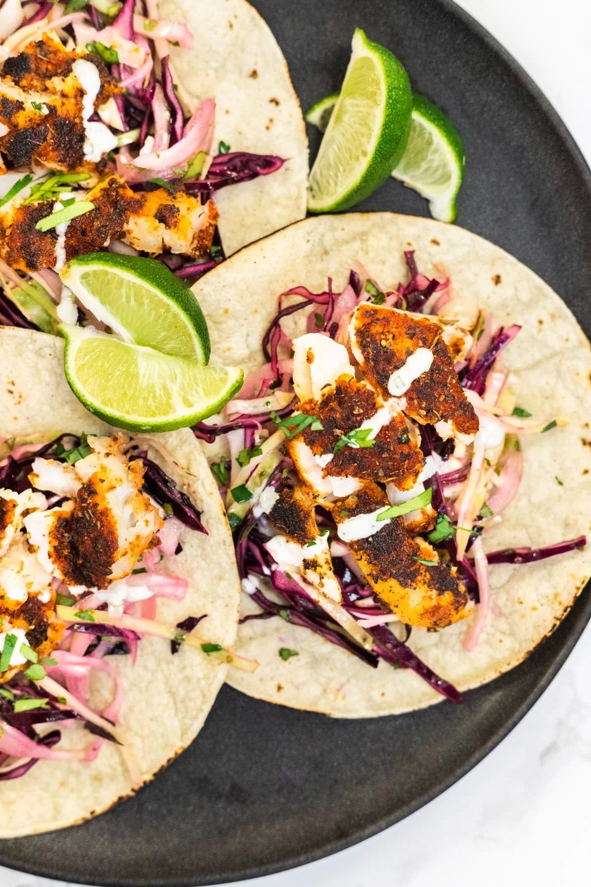 Cajun spiced fish tacos