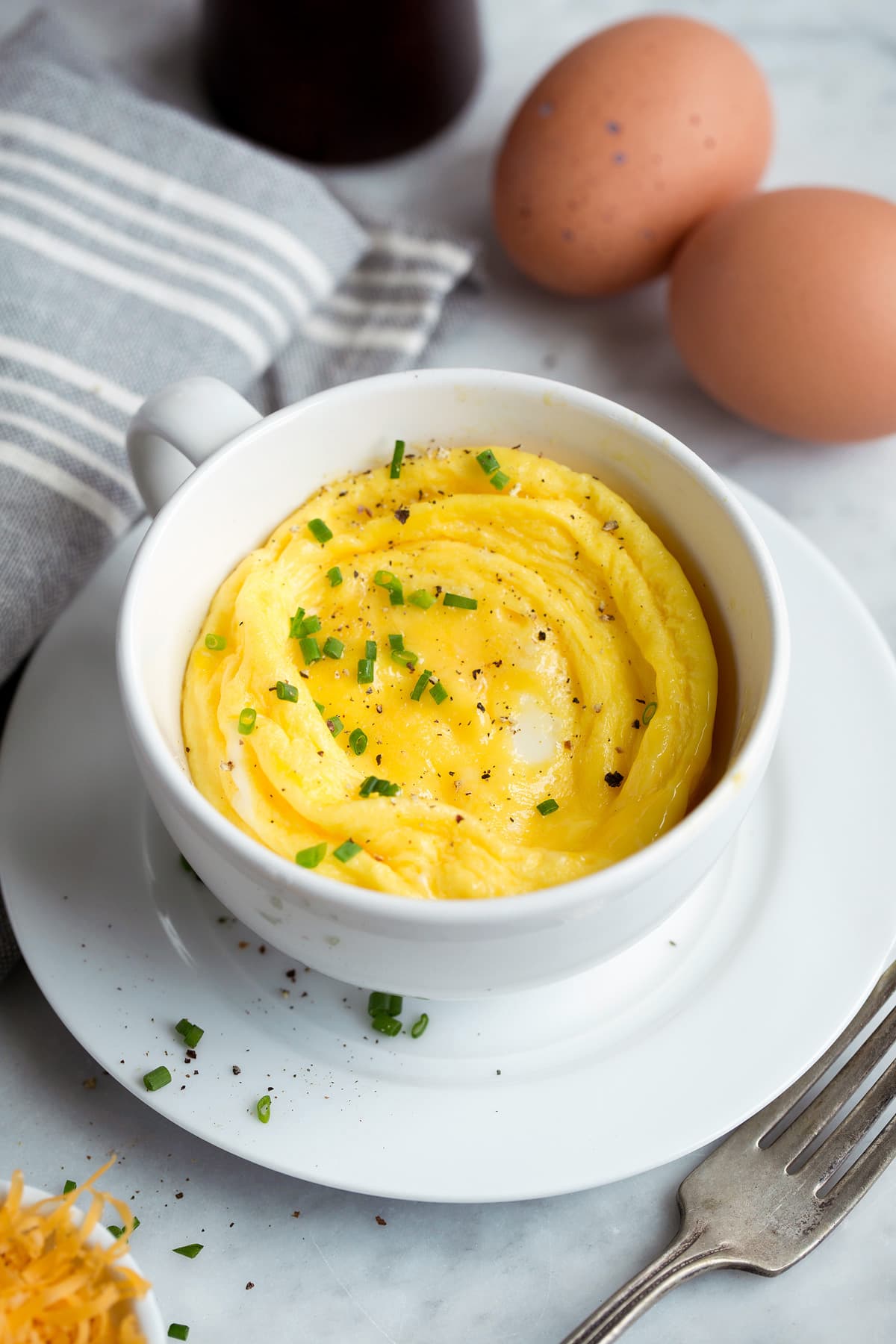 Fluffy Microwave Scrambled Eggs