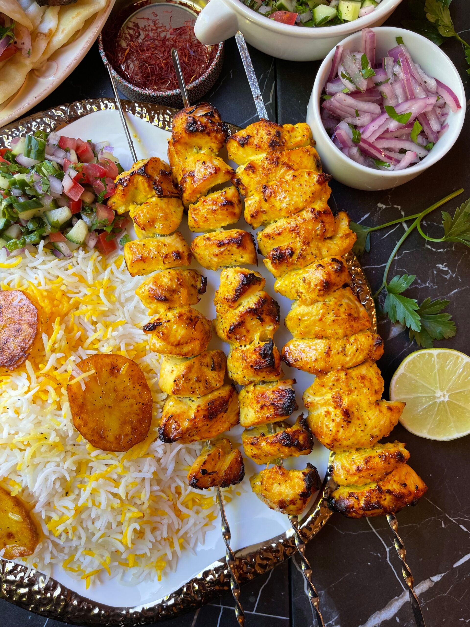 Jujeh Kabob (Persian Chicken Kabobs)