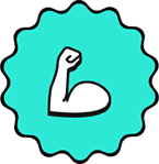 Strong biceps icon
